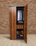 Kanfedens 2-door almirah with locker 72x30x16 wooden colour