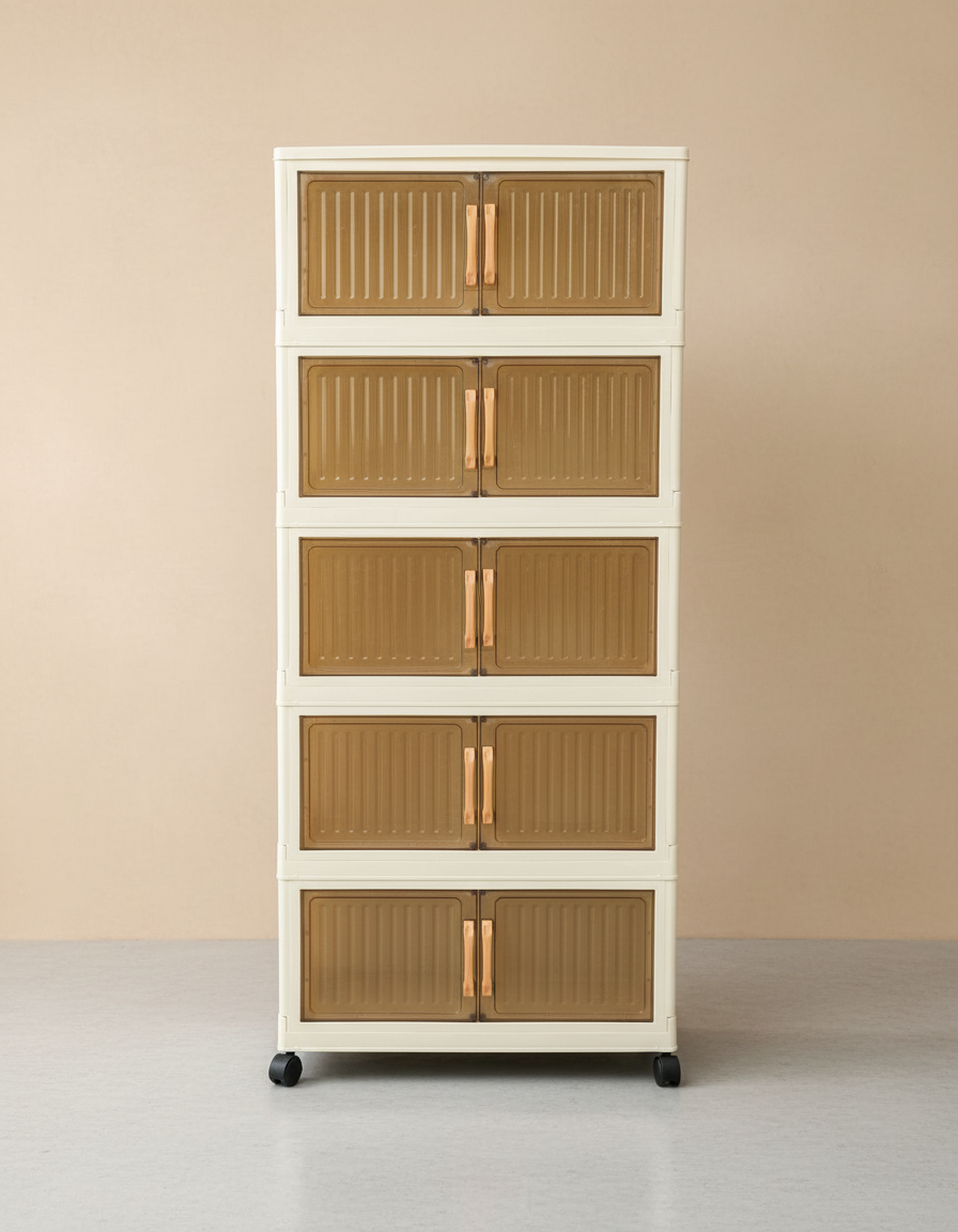 5-Tier Folding Storage Cabinet