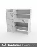 Office and Study Table 4ft x 4ft with 3 Lockers