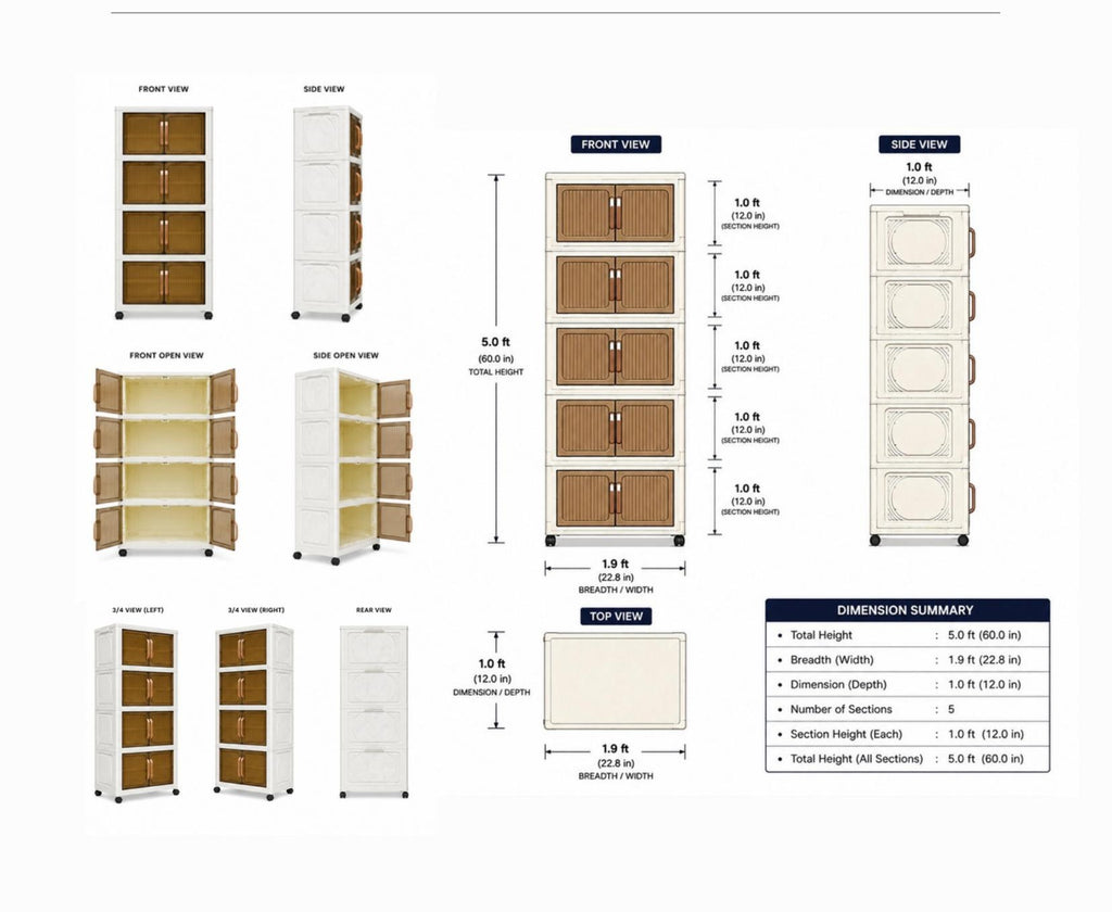 SmartSpace 4-Tier Storage Cabinet
